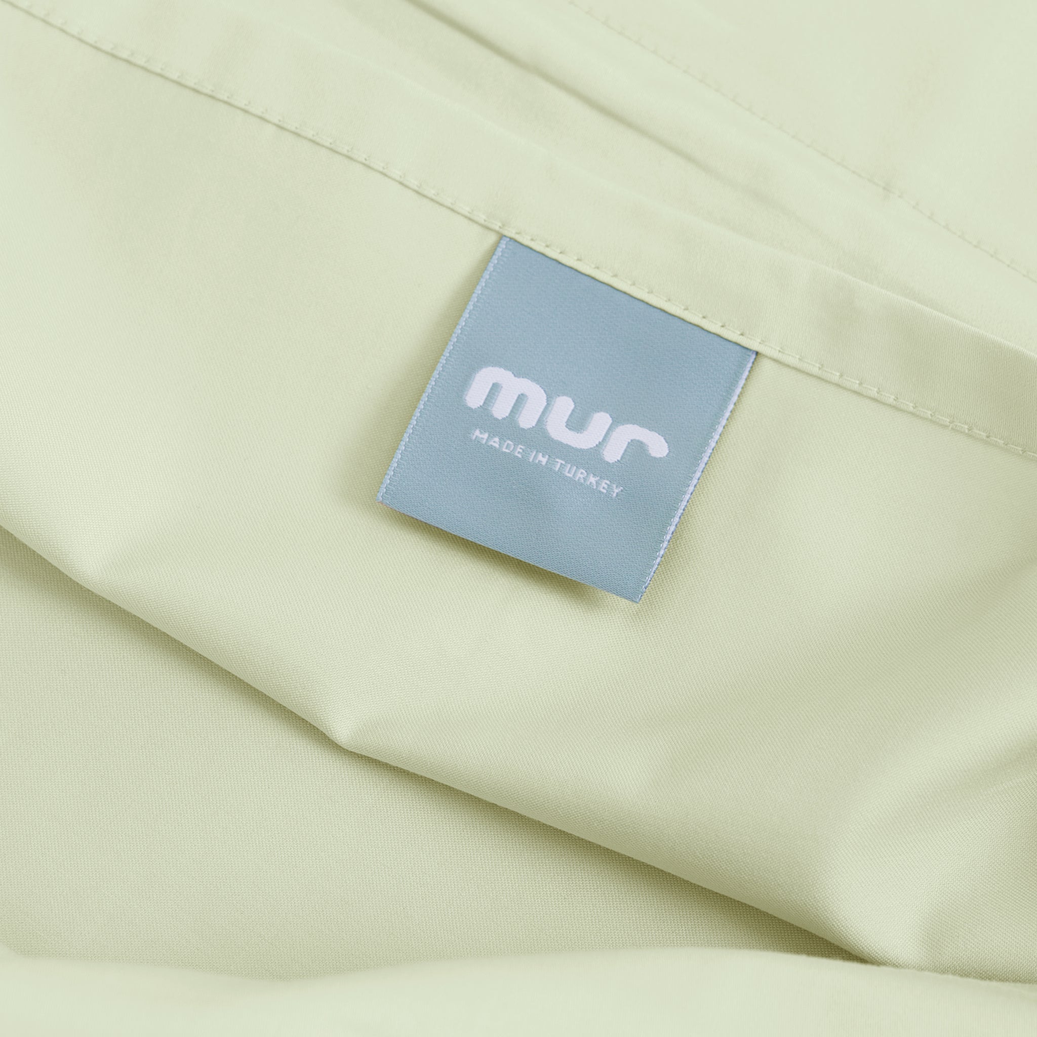 Sateen Pillowcase Eucalypt & Navy Blue