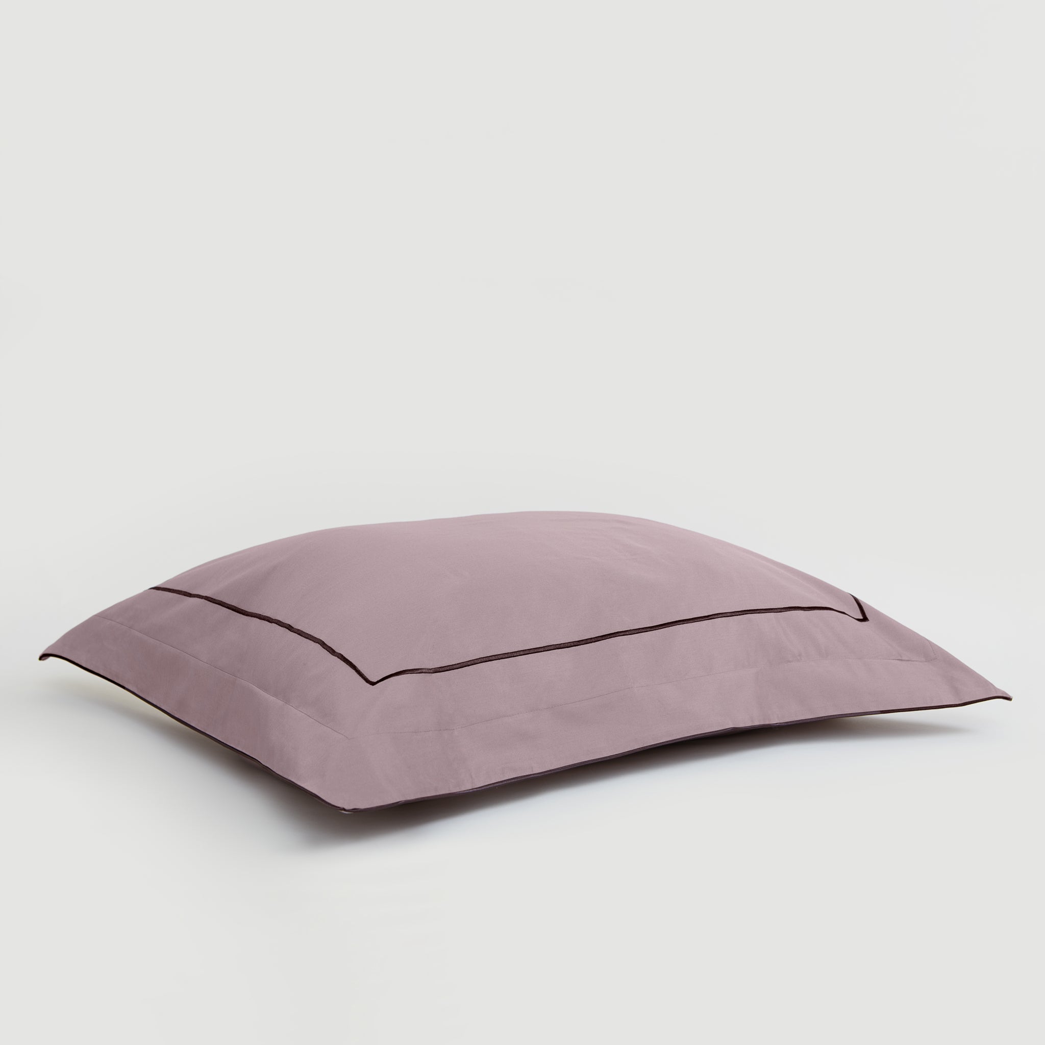 Sateen Pillowcase Anthracite & Cocoa